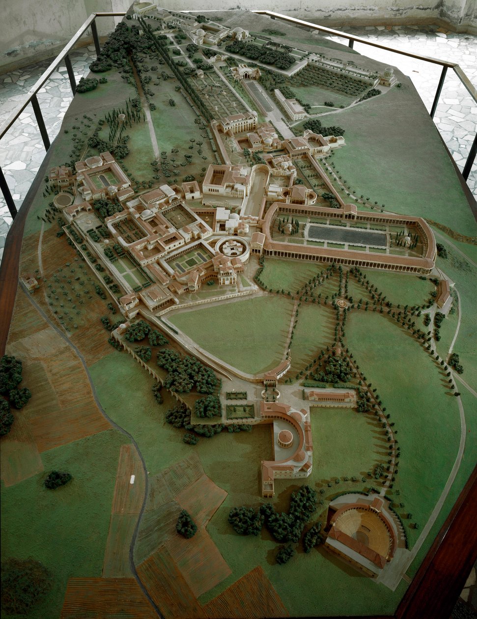 Romeinse kunst: verkleind model van Villa Adriana (Hadrianus) door Anonymous Anonymous