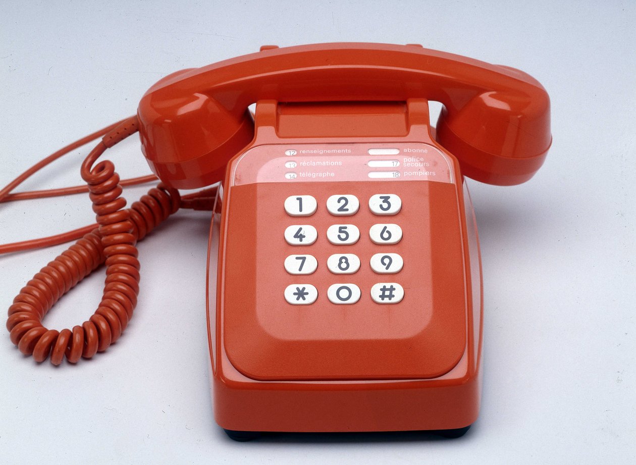 S63 oranje plastic sleuteltelefoon door Anonymous Anonymous