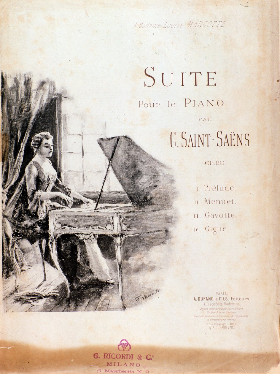 Bladmuziek van Suite voor piano (Opus 90) door Camille Saint-Saëns door Anonymous Anonymous