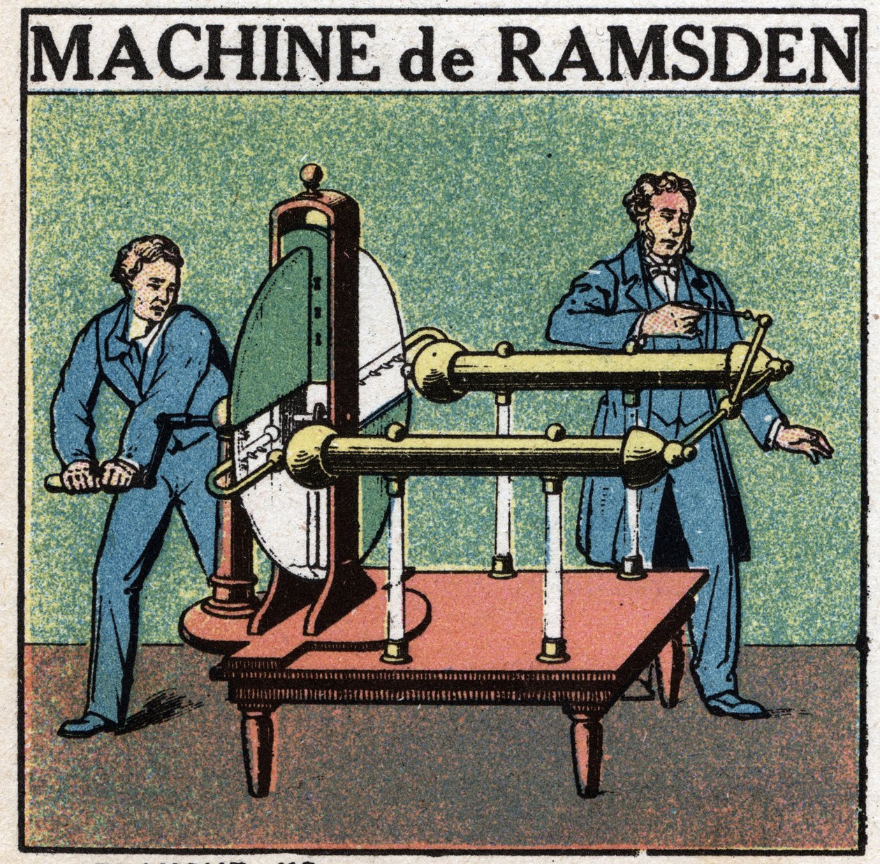 Statische machines: machine een toevoeging. Machine door Jesse Ramsden (1735-1800) uitgevonden in 1768. Anonieme illustratie uit 1925. Privécollectie. door Anonymous Anonymous