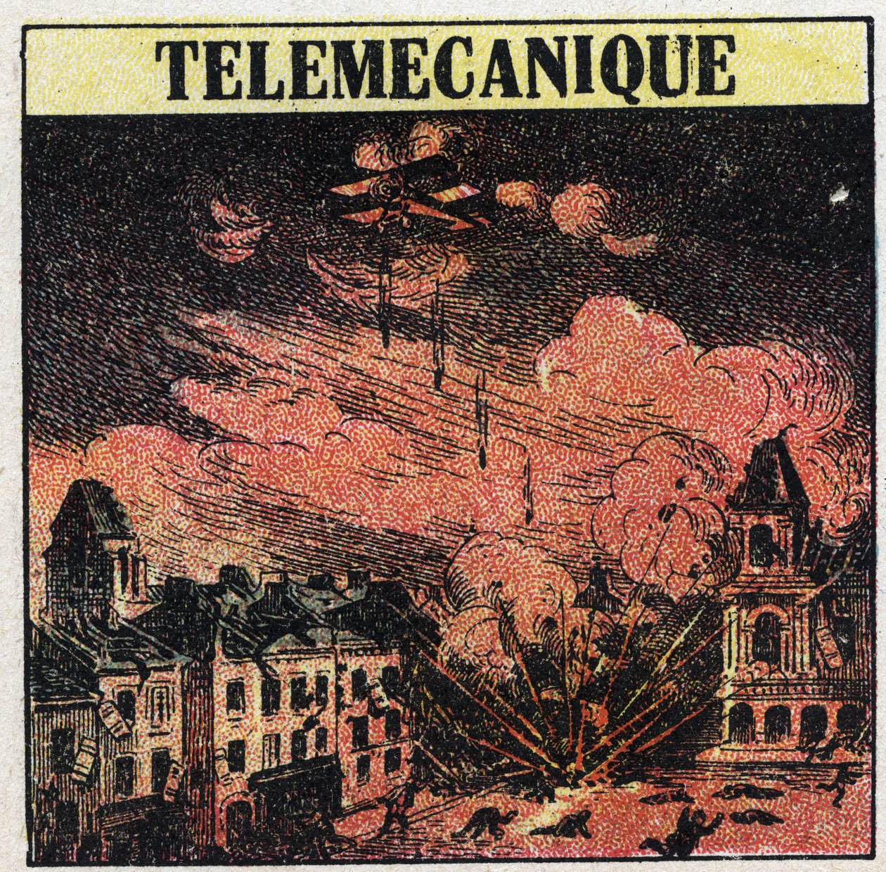 T.S.F.: telemechanica, de kunst van afstandsbediening door middel van elektromagnetische golven. Anonieme illustratie uit 1925. Privécollectie. door Anonymous Anonymous