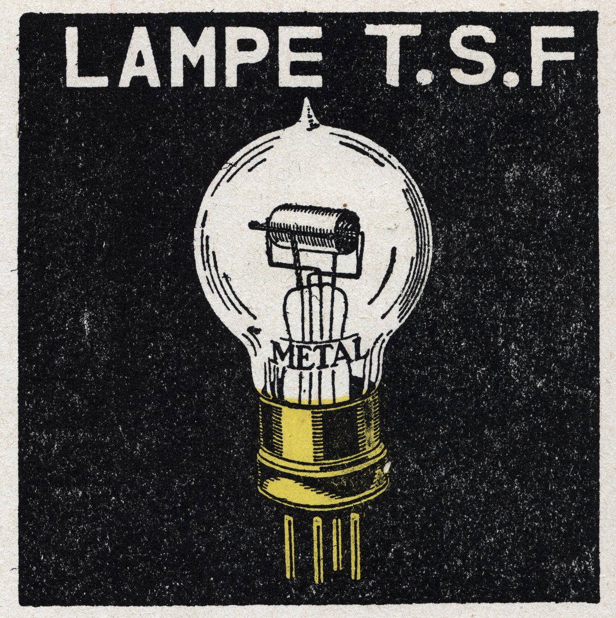 De T.S.F.: T.S.F. lamp. Anonieme illustratie uit 1925. Privécollectie. door Anonymous Anonymous