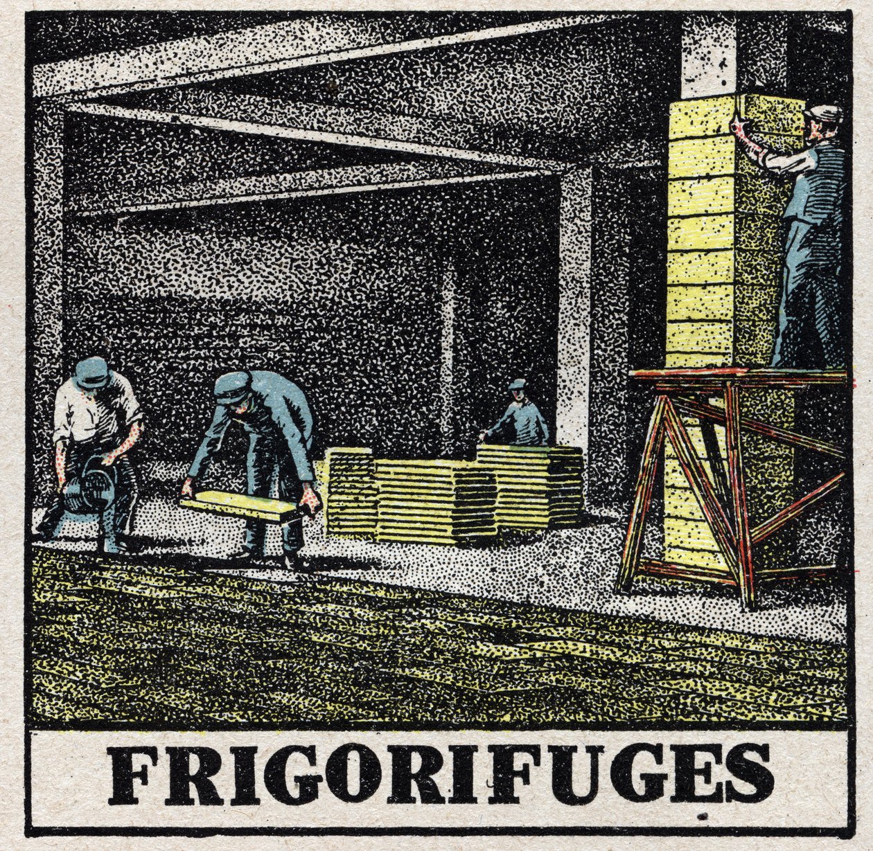 De koelindustrie: koelkasten. Anonieme illustratie uit 1925. Privécollectie. door Anonymous Anonymous