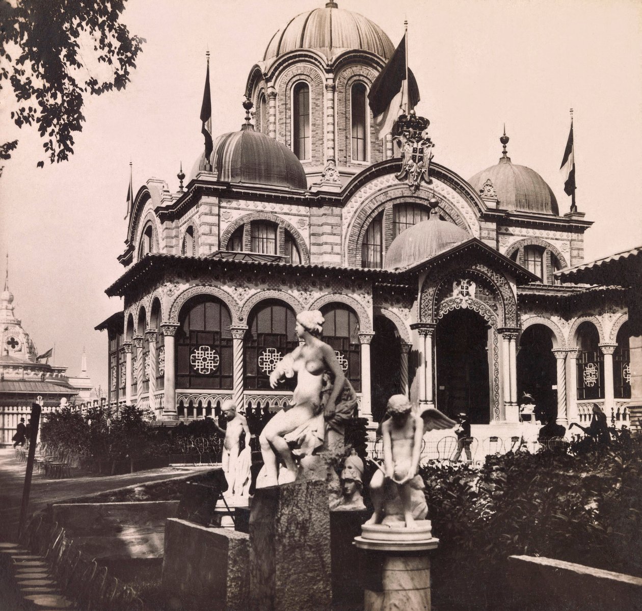 Wereldtentoonstelling van 1900 - Exposition Universelle de 1900 in Parijs: Paviljoen van Servië - privécollectie door Anonymous Anonymous