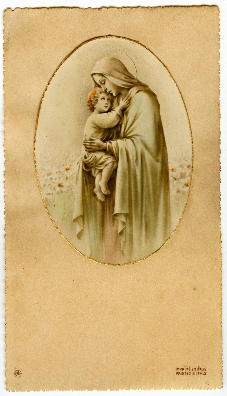 Maagd met kind (gravure) door Anonymous Anonymous