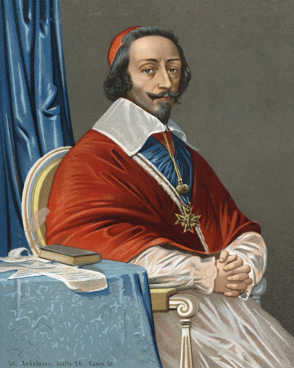 Portret van Armand Jean Du Plessis, Kardinaal door Richelieu Prélat en Franse staatsman (Parijs) door Anonymous Anonymous