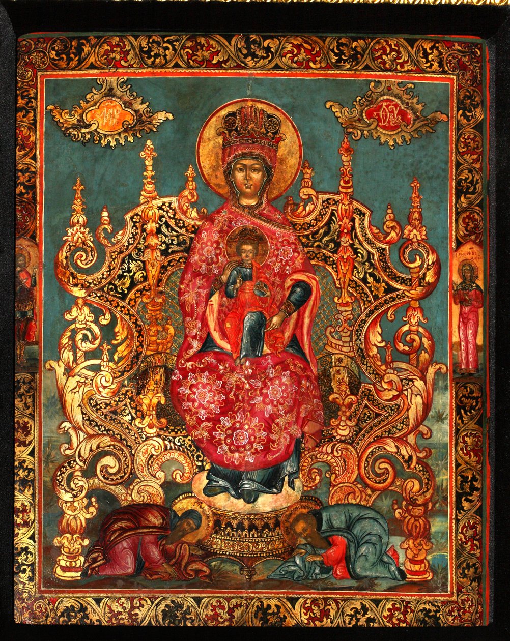 Moeder van God Pecherskaya, 18e eeuw door Anonymous Russian icon painter