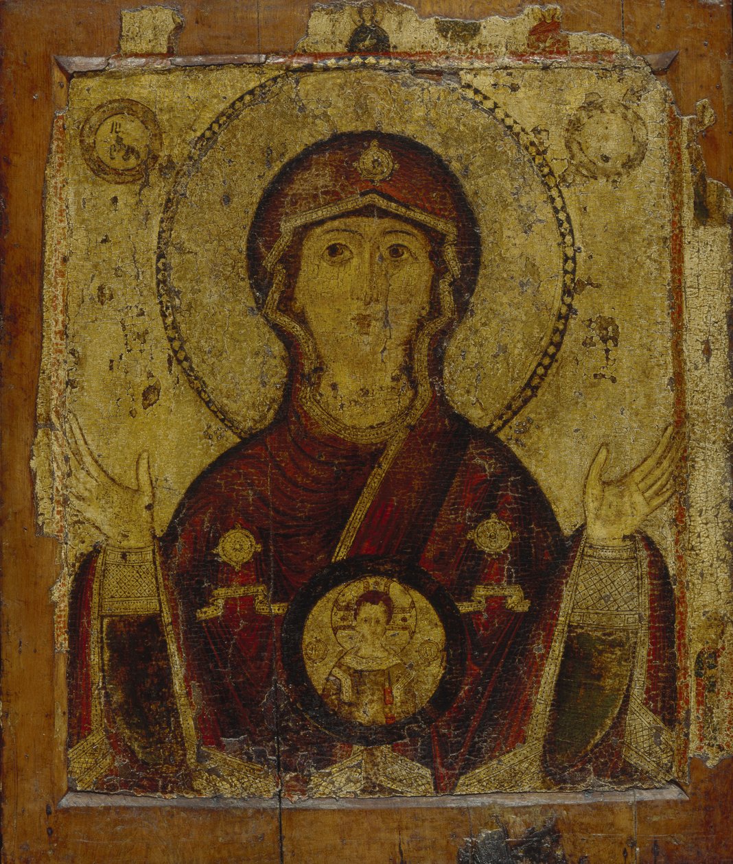 Onze Lieve Vrouw van het Teken, begin 13e eeuw door Anonymous Russian icon painter