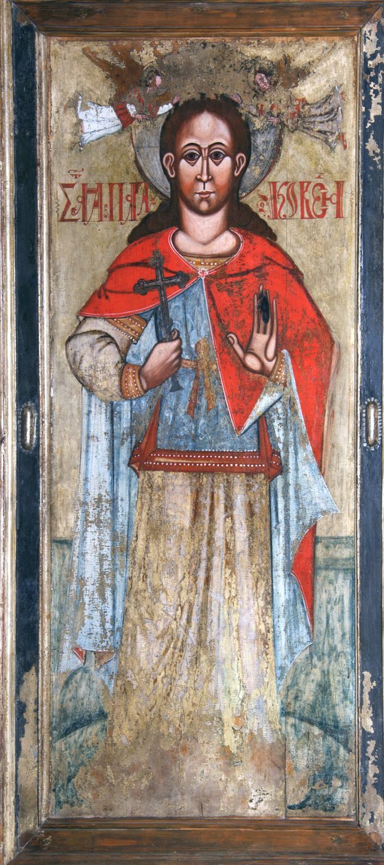 Sint Paraskeva Pyatnitsa, begin 17e eeuw door Anonymous Russian icon painter
