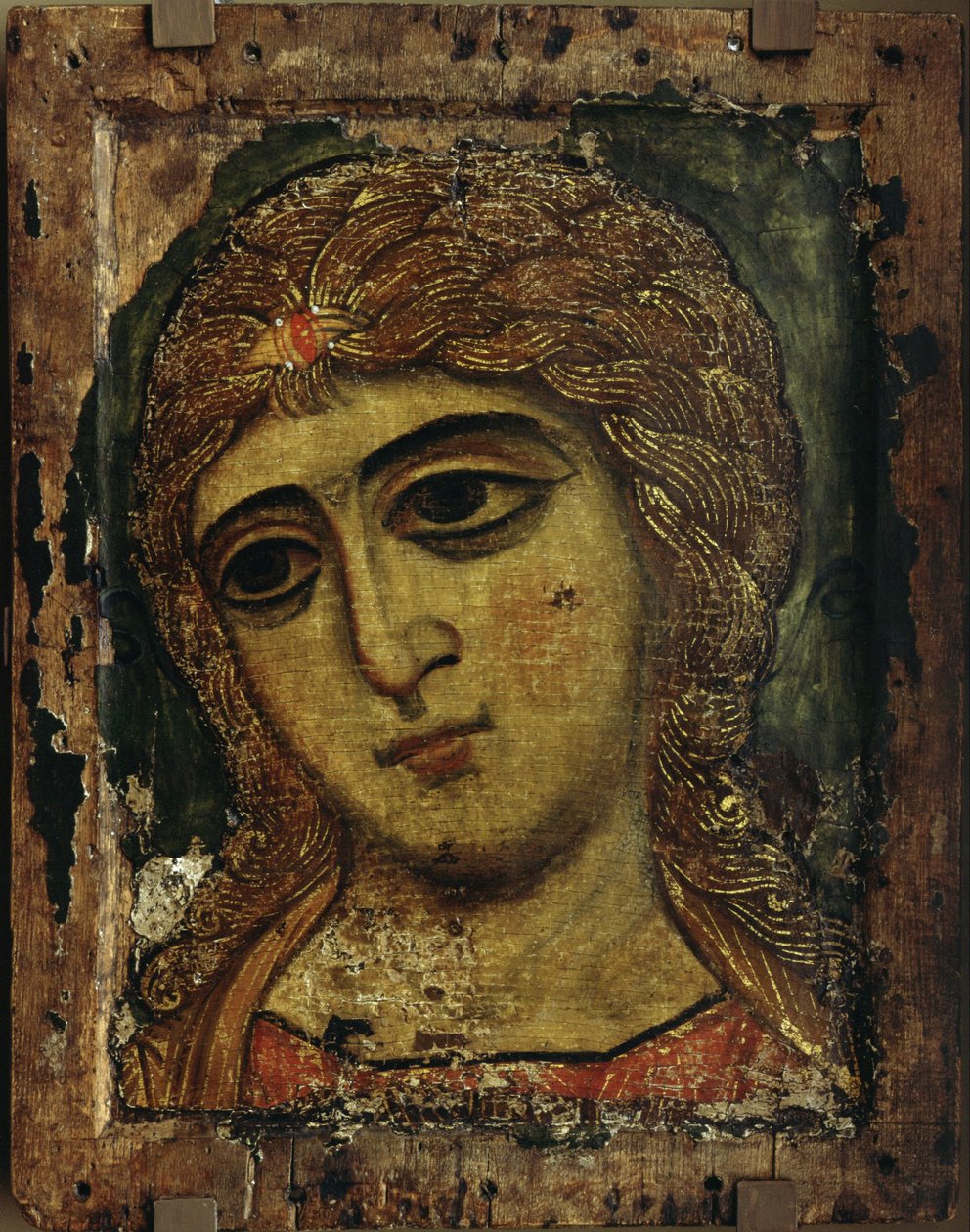 De Aartsengel Gabriël De Engel met Gouden Haar, ca. 1200 door Anonymous Russian icon painter