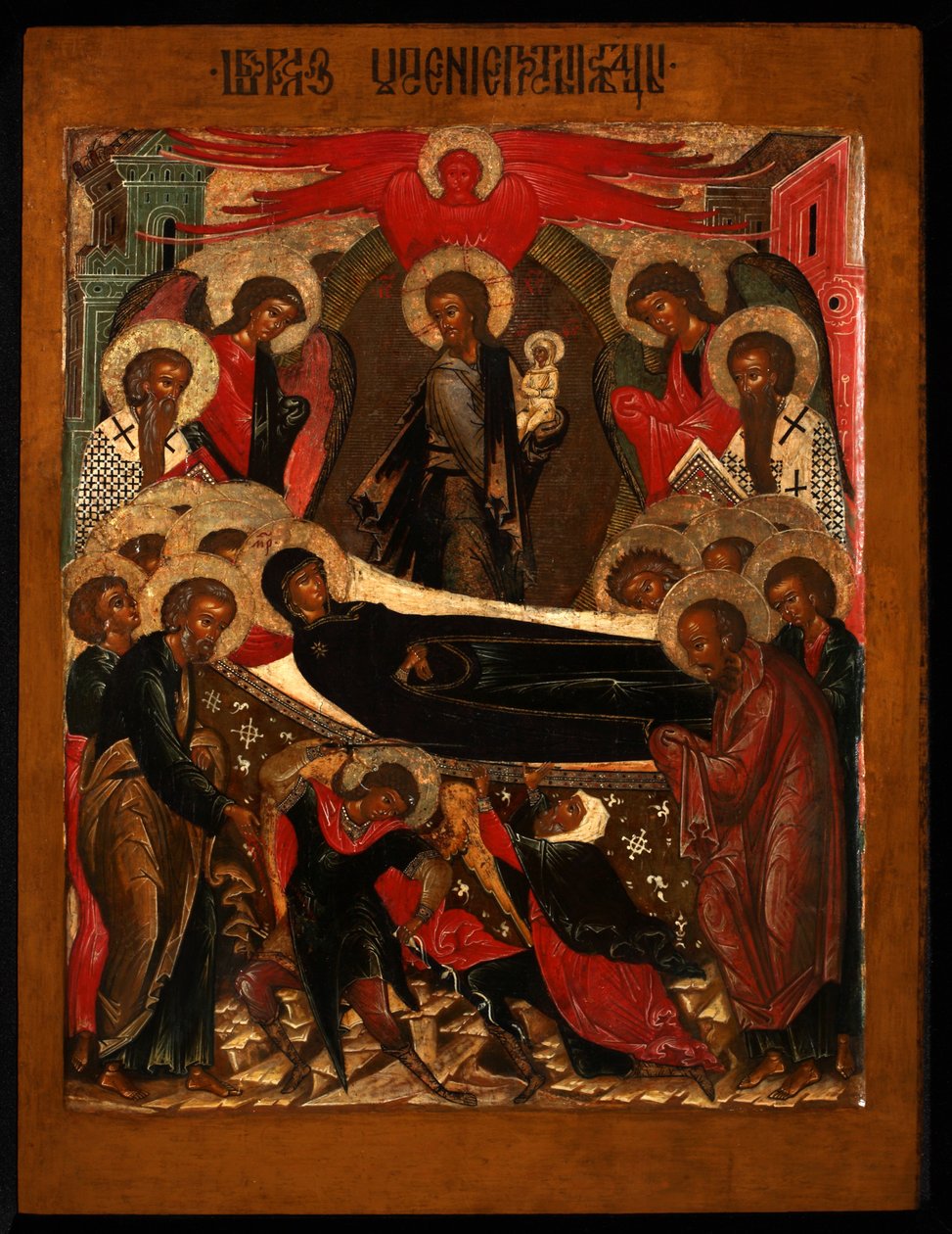 De ontslaping van de Maagd, 1640s door Anonymous Russian icon painter