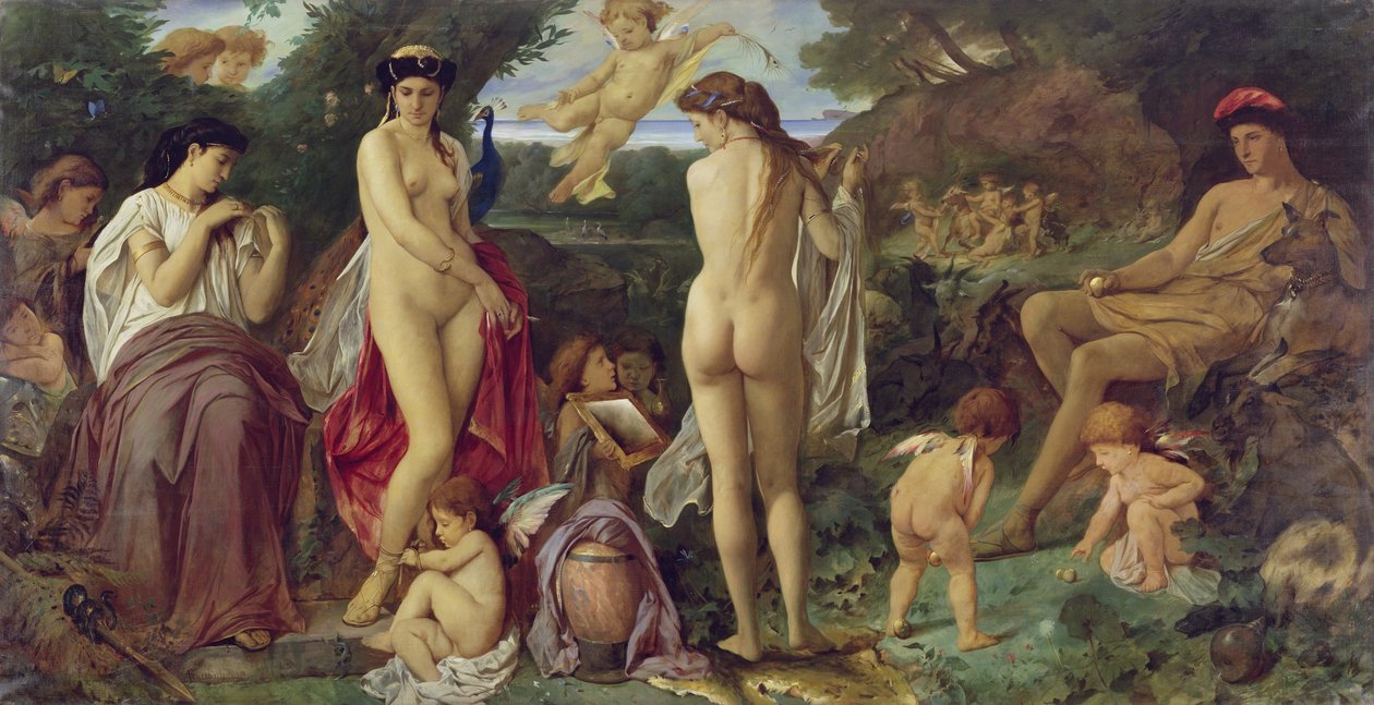Duits: Das Urteil des Paris Het oordeel van Parijs door Anselm Feuerbach