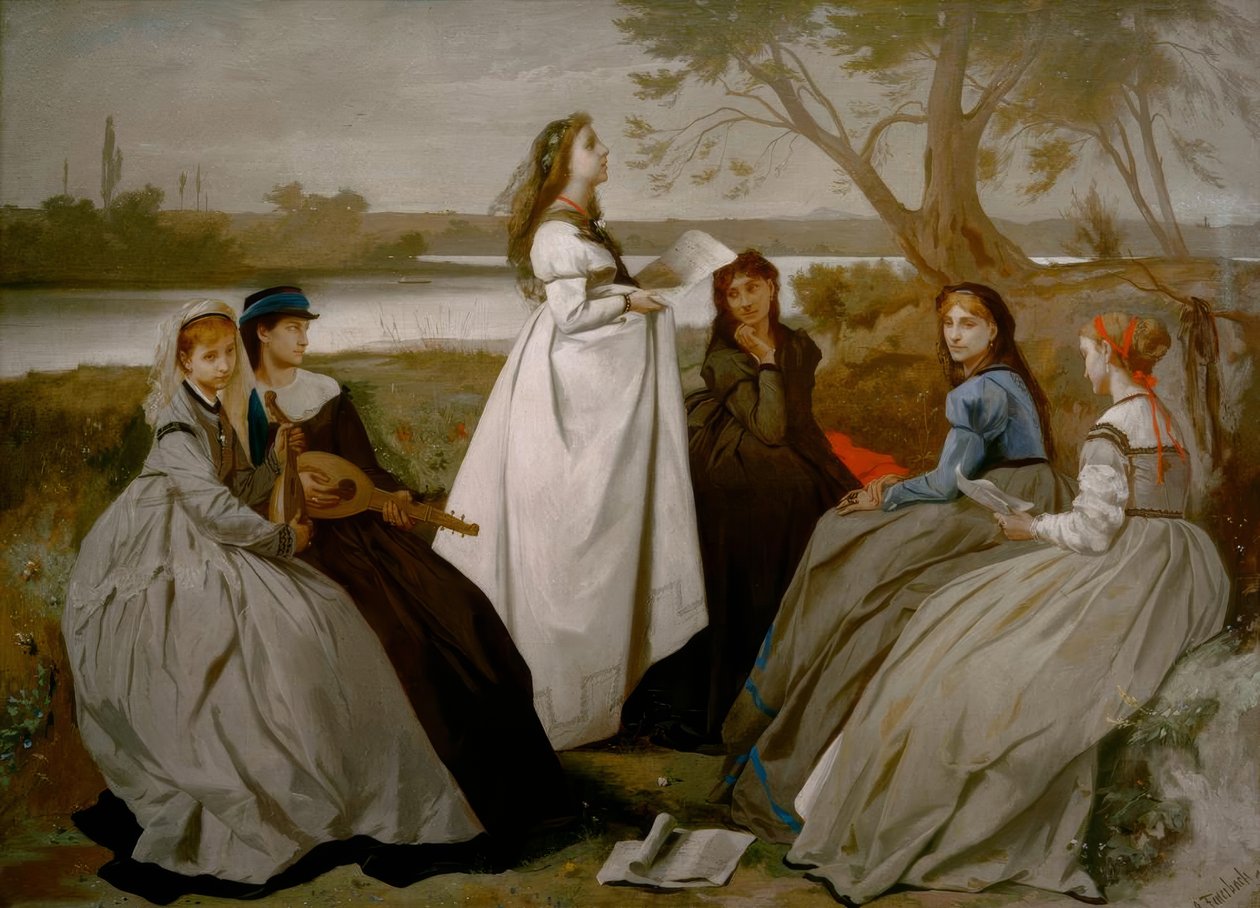 In de lente door Anselm Feuerbach