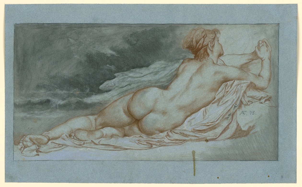 Liggende Okeanide door Anselm Feuerbach