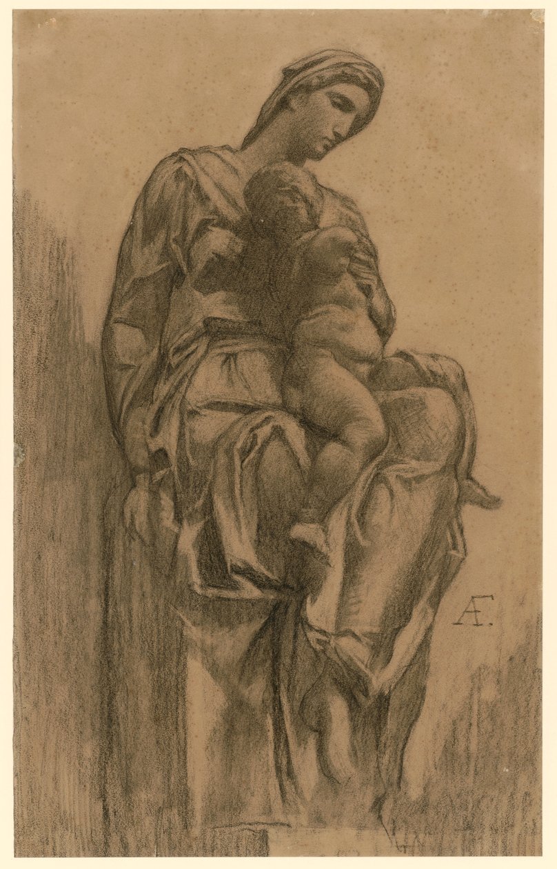 Madonna met het Kind (naar Michelangelo) door Anselm Feuerbach
