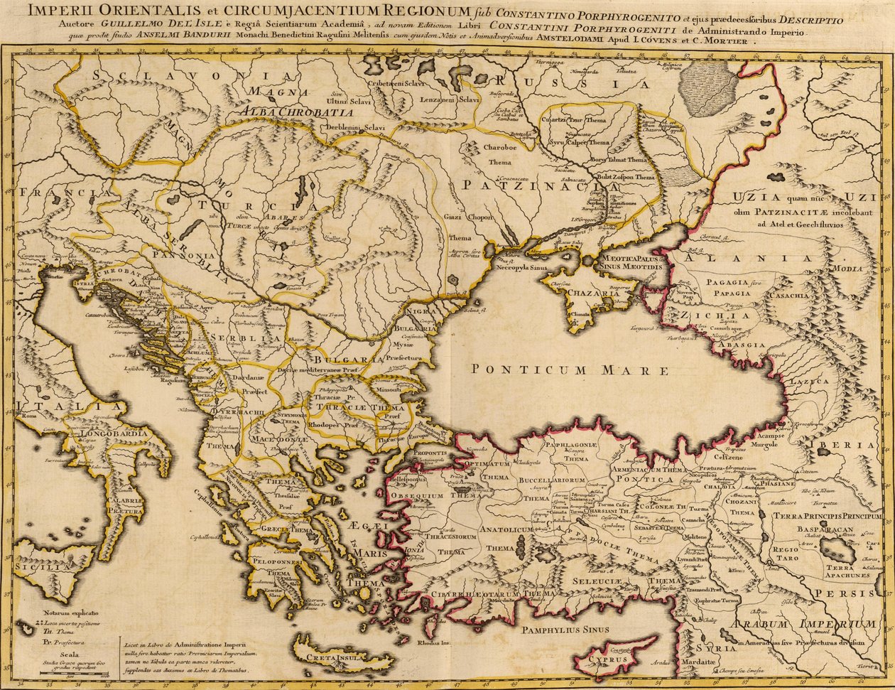 Imperii Orientalis et Circumjacentium Regionum, onder Constantino Porphyrogenito en zijn voorgangers beschrijving door Anselmo Maria Banduri