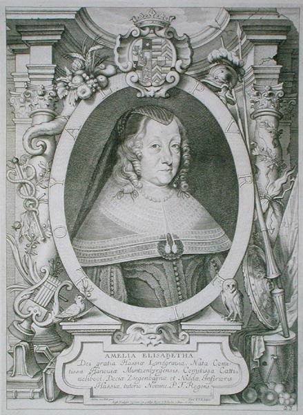 Amalie Elisabeth van Hanau-Muntzenberg (1602-51) uit 