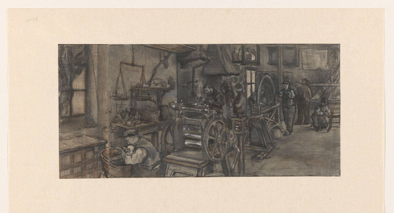 Zilversmederij door Anthon Gerhard Alexander van Rappard