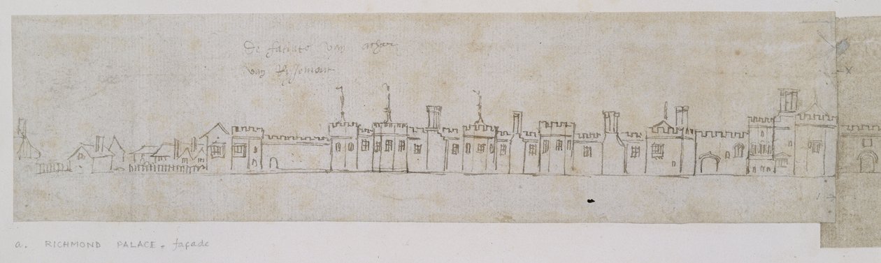 Richmond Palace, gevel door Anthonie Jacobus van Wyngaerdt