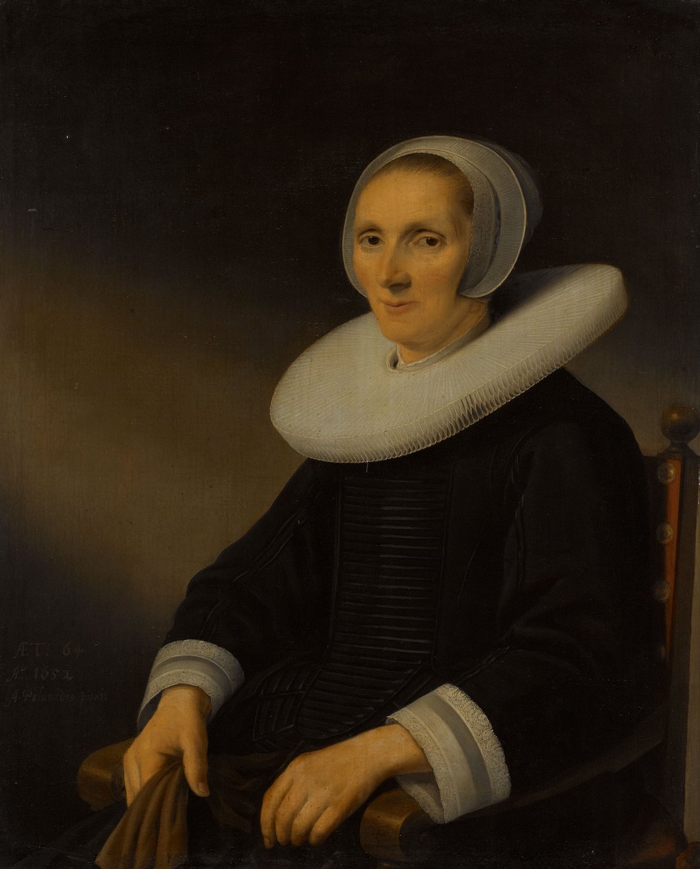 Portret van een vrouw door Anthonie (1601-73) Palamedesz
