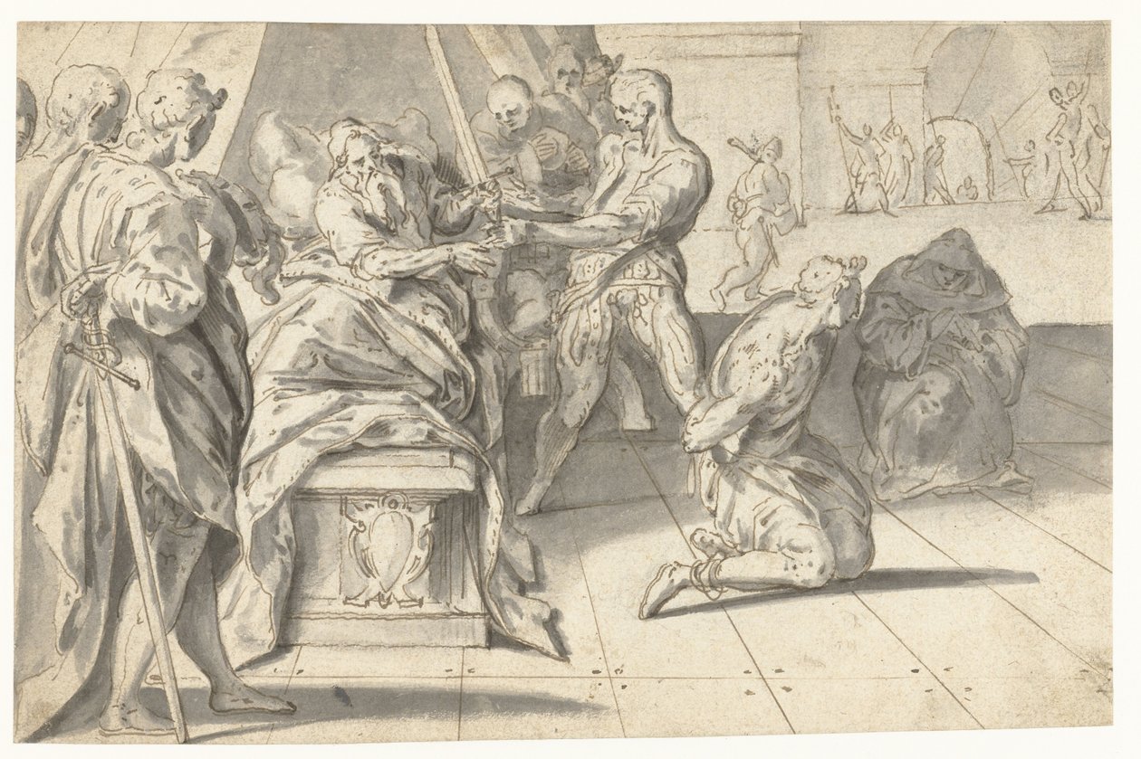 Rechtspraak van Graaf Willem III de Goede over de baljuw van Zuid-Holland door Anthonie Blocklandt