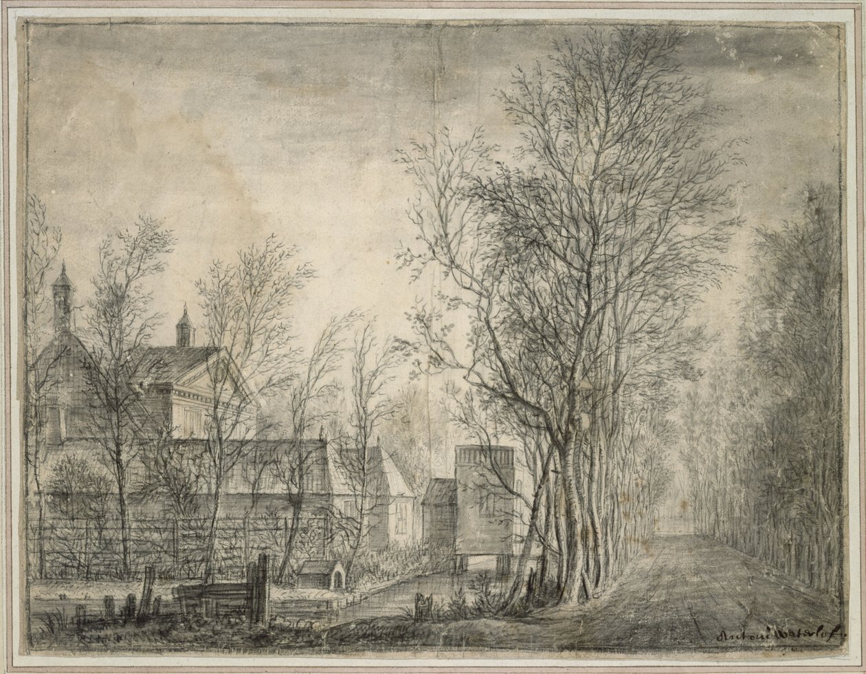 Landhuis nabij Utrecht door Anthonie Waterloo