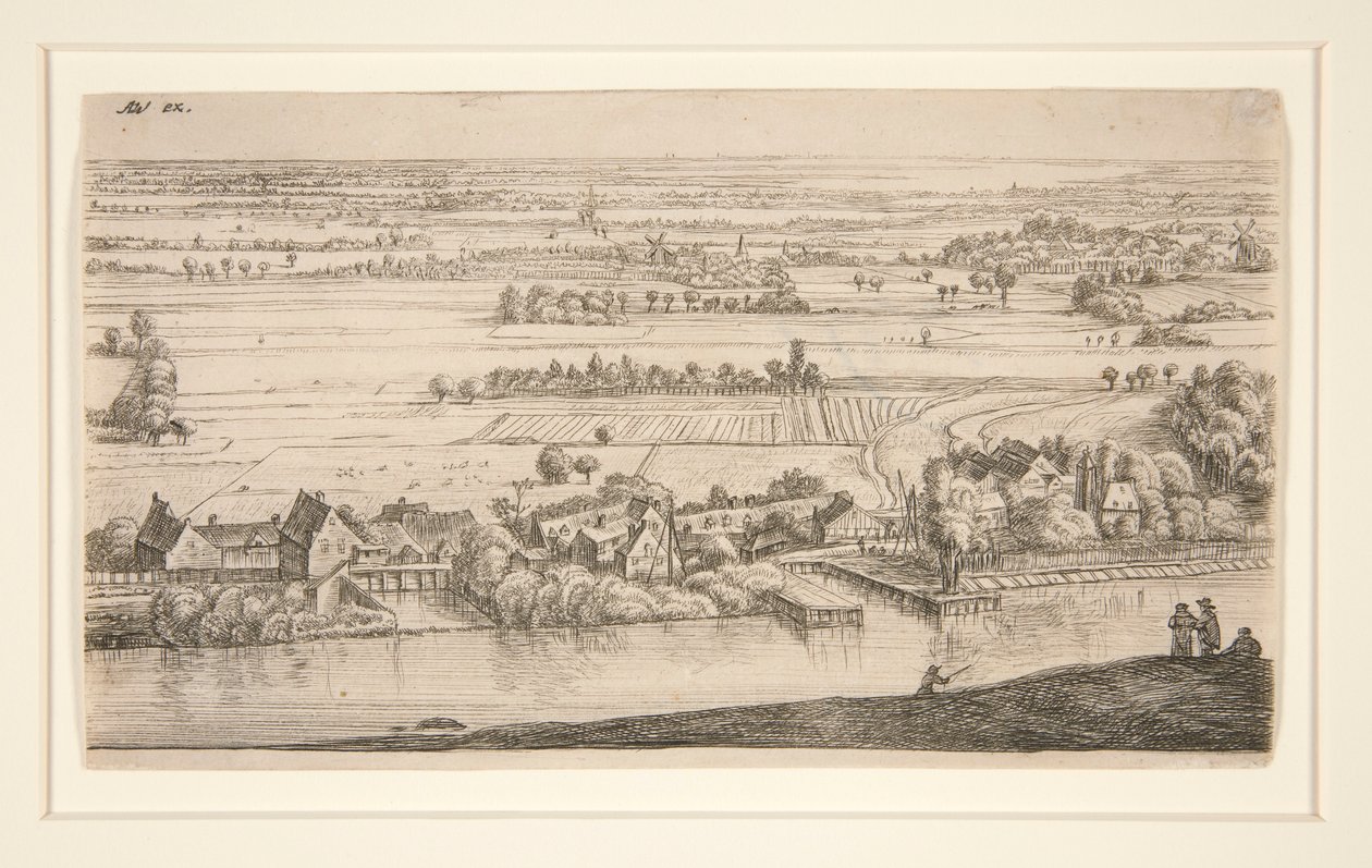 Het dorp aan de rand van het kanaal door Anthonie Waterloo