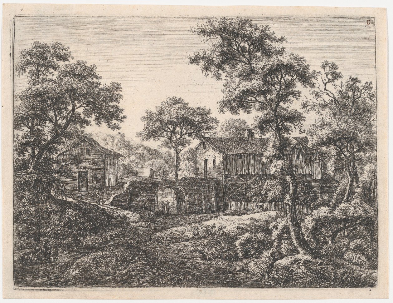 De poort, 17e eeuw door Anthonie Waterloo