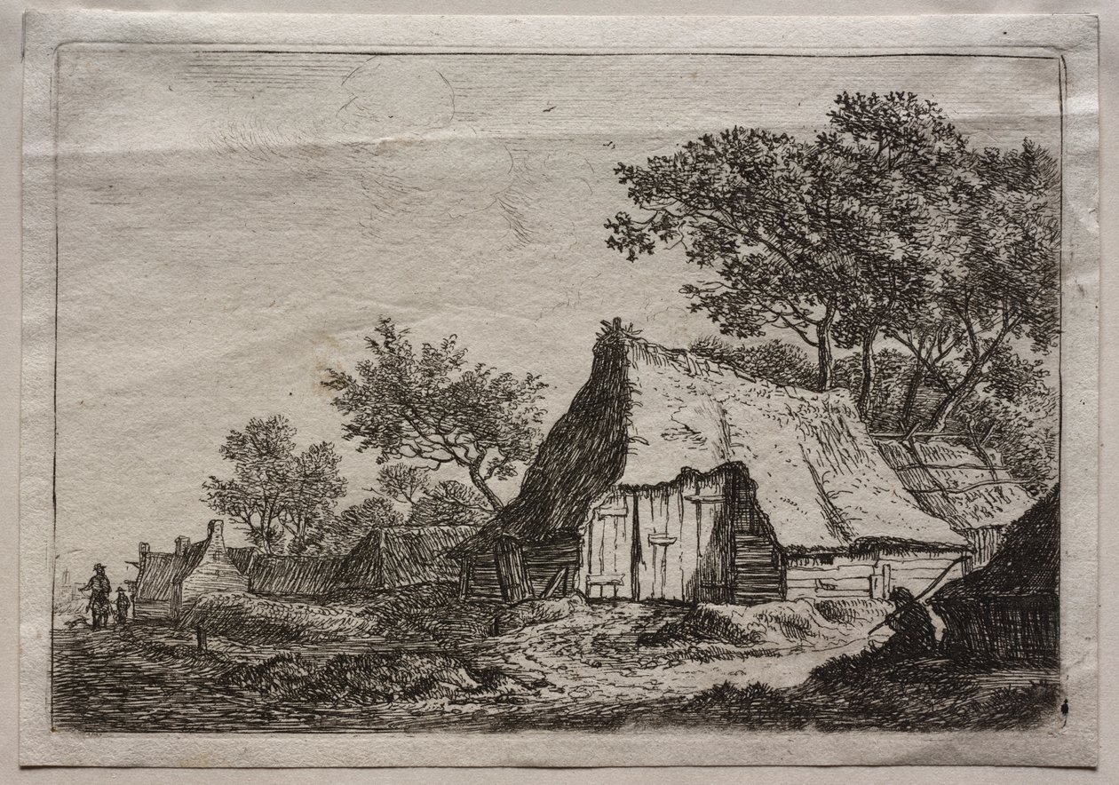 Twaalf Landschappen: Plaat I, Het Kleine Dorp door Anthonie Waterloo