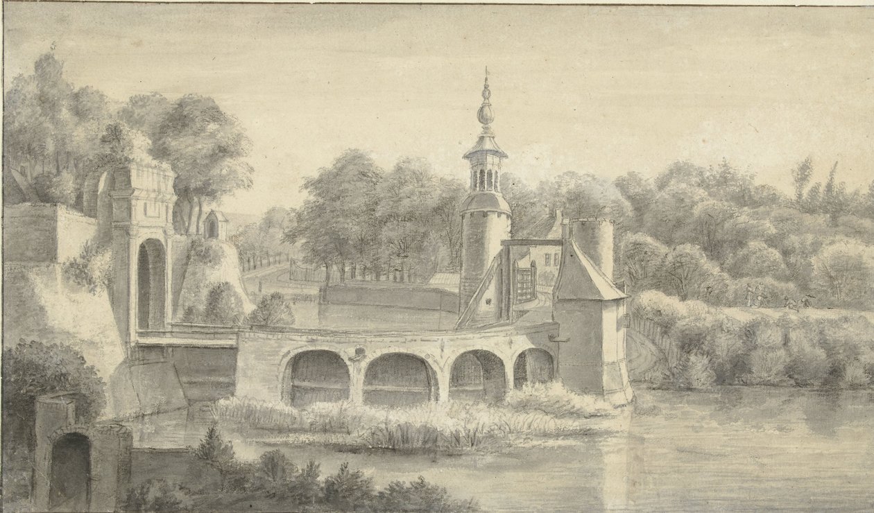 Velperpoort te Arnhem door Anthonie Waterloo