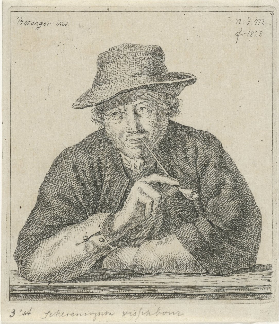 Rokende man door Anthonie Willem Hendrik Nolthenius de Man