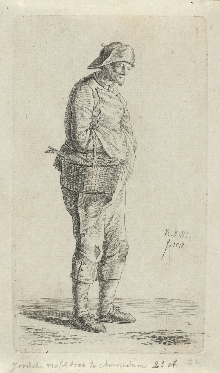 Visverkoper door Anthonie Willem Hendrik Nolthenius de Man