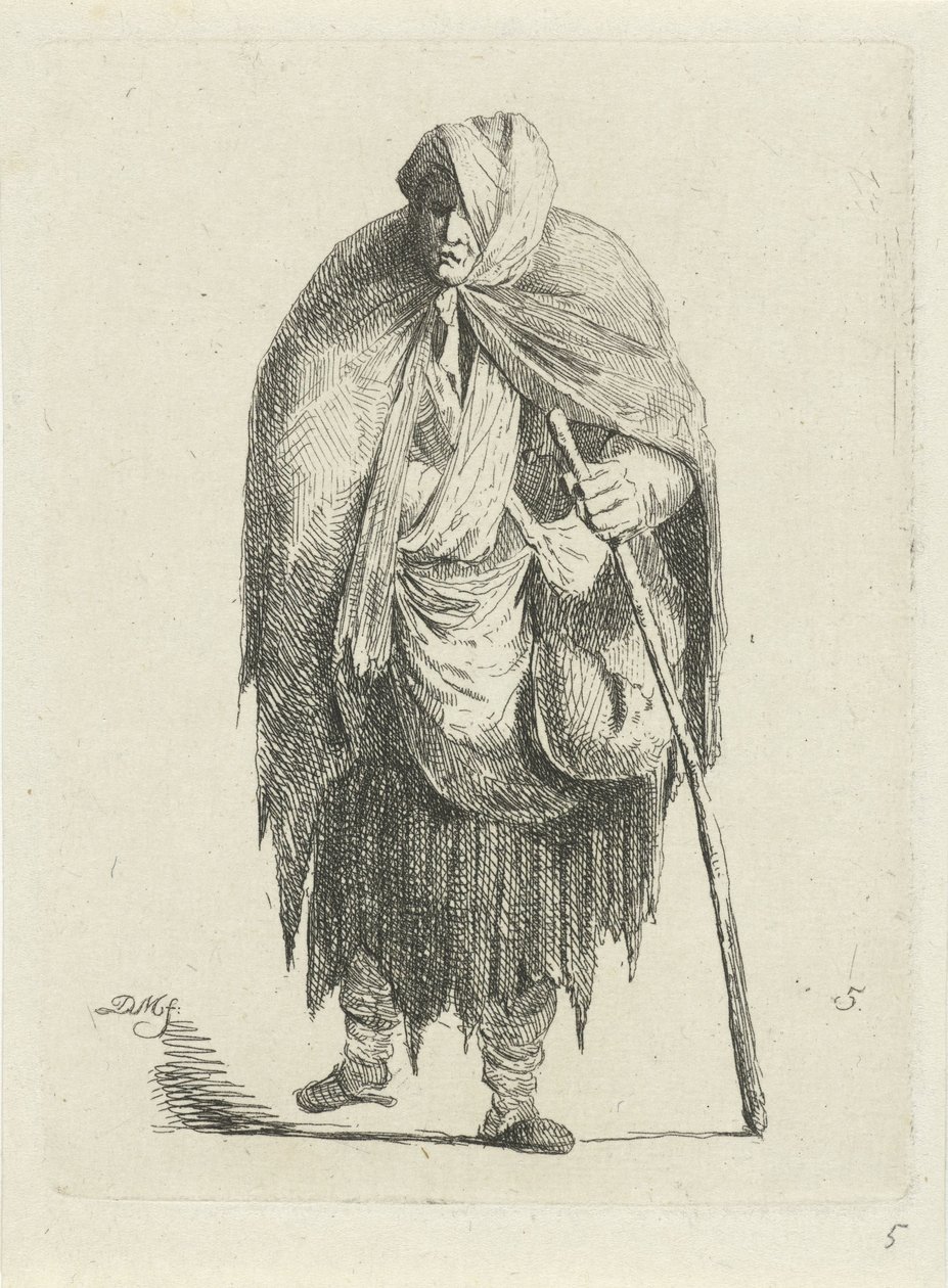 Vrouw in lompen door Anthonie Willem Hendrik Nolthenius de Man