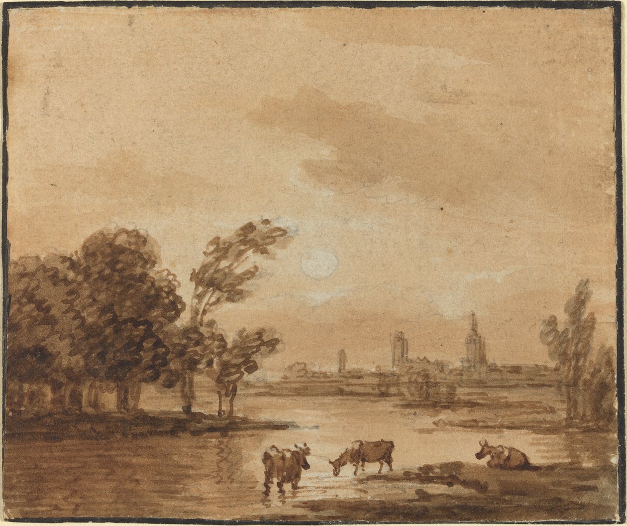 Landschap door Anthonie van Borssom