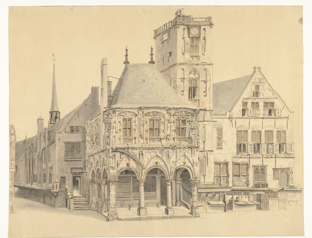 Het Oude Stadhuis van Amsterdam, 1641 door Anthonie van den Bos