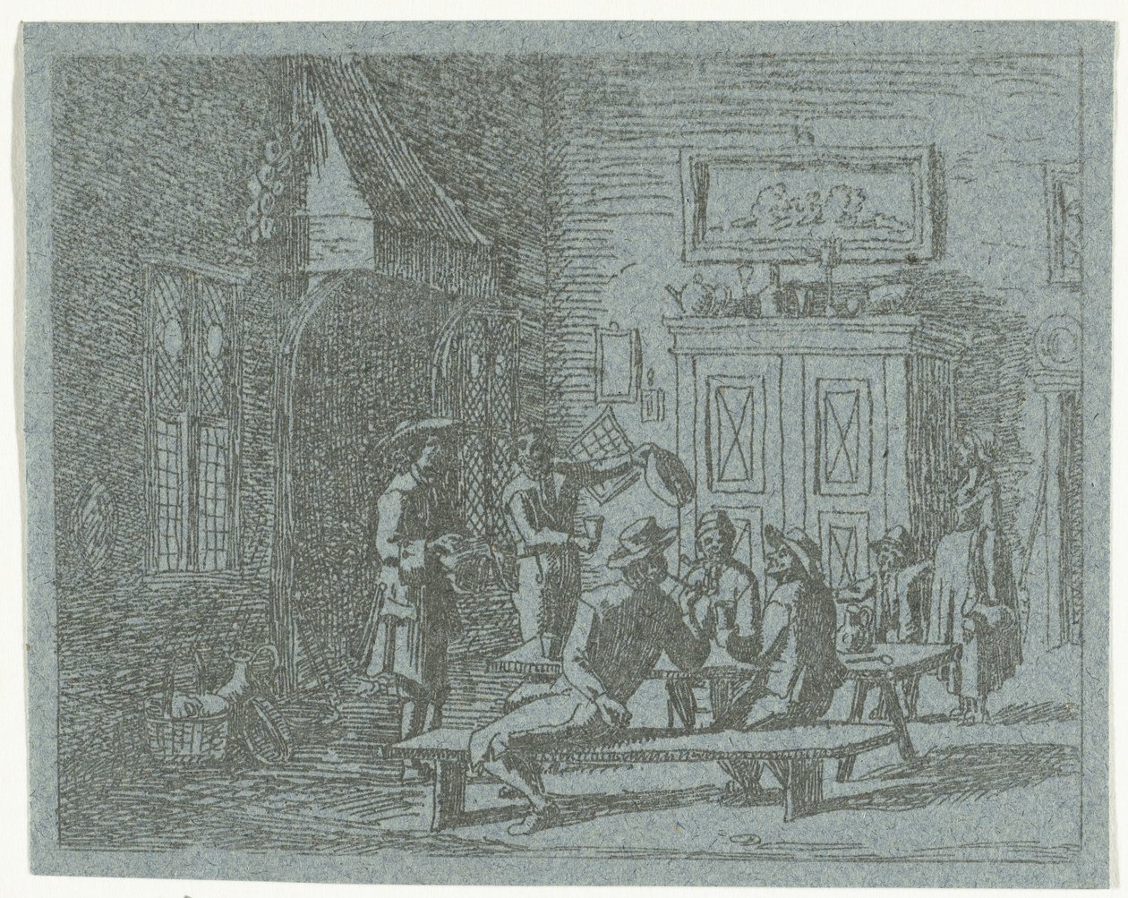 Interieur van een herberg door Anthonie van den Bos
