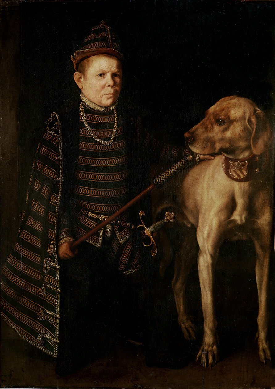 De dwerg van kardinaal Granvelle, c.1560 door Anthonis van Dashorst Mor
