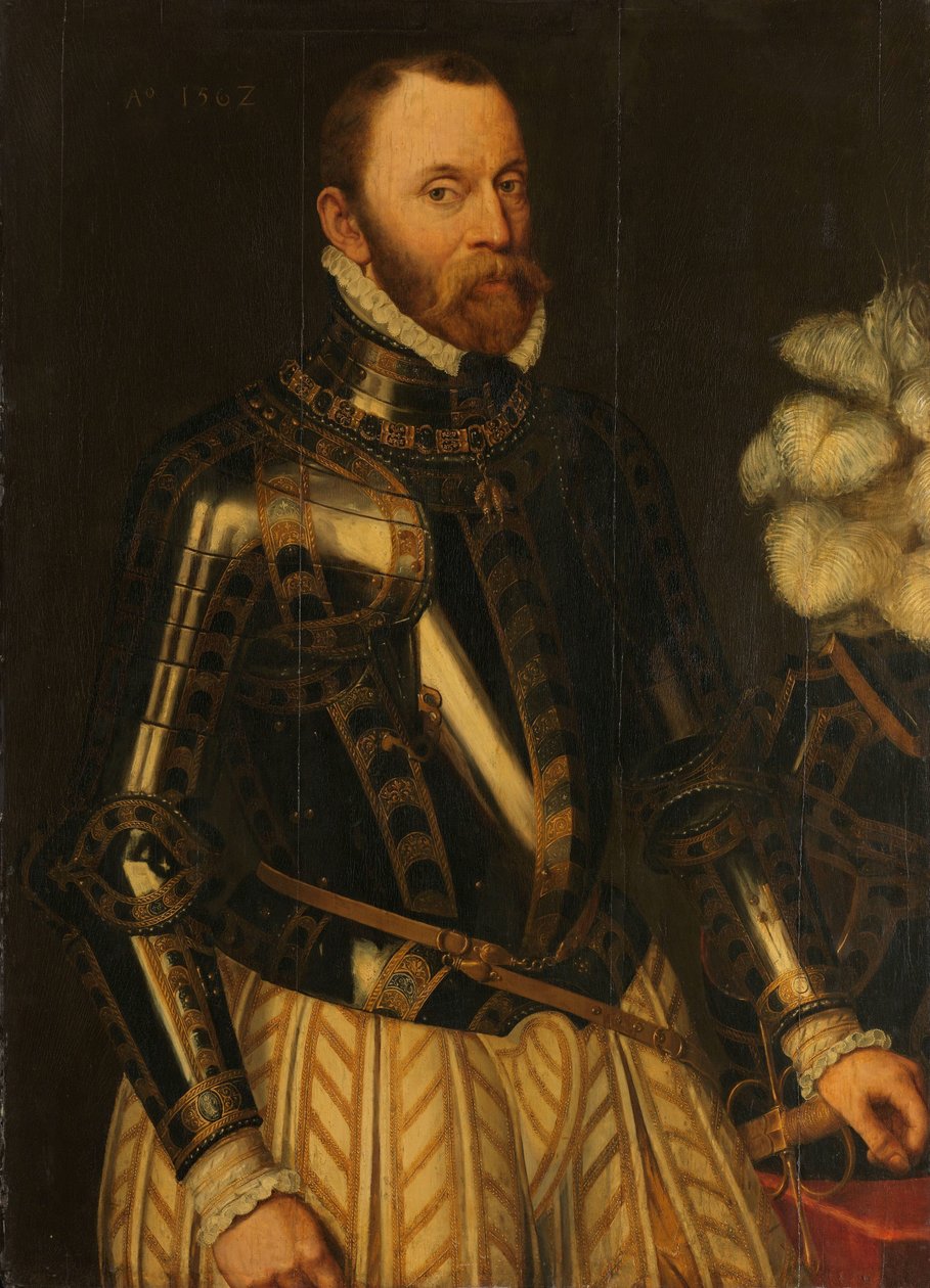 Portret van Philippe de Montmorency, Graaf van Horne, Admiraal van Nederland, Lid van de Raad van State door Anthonis Mor (copy after)