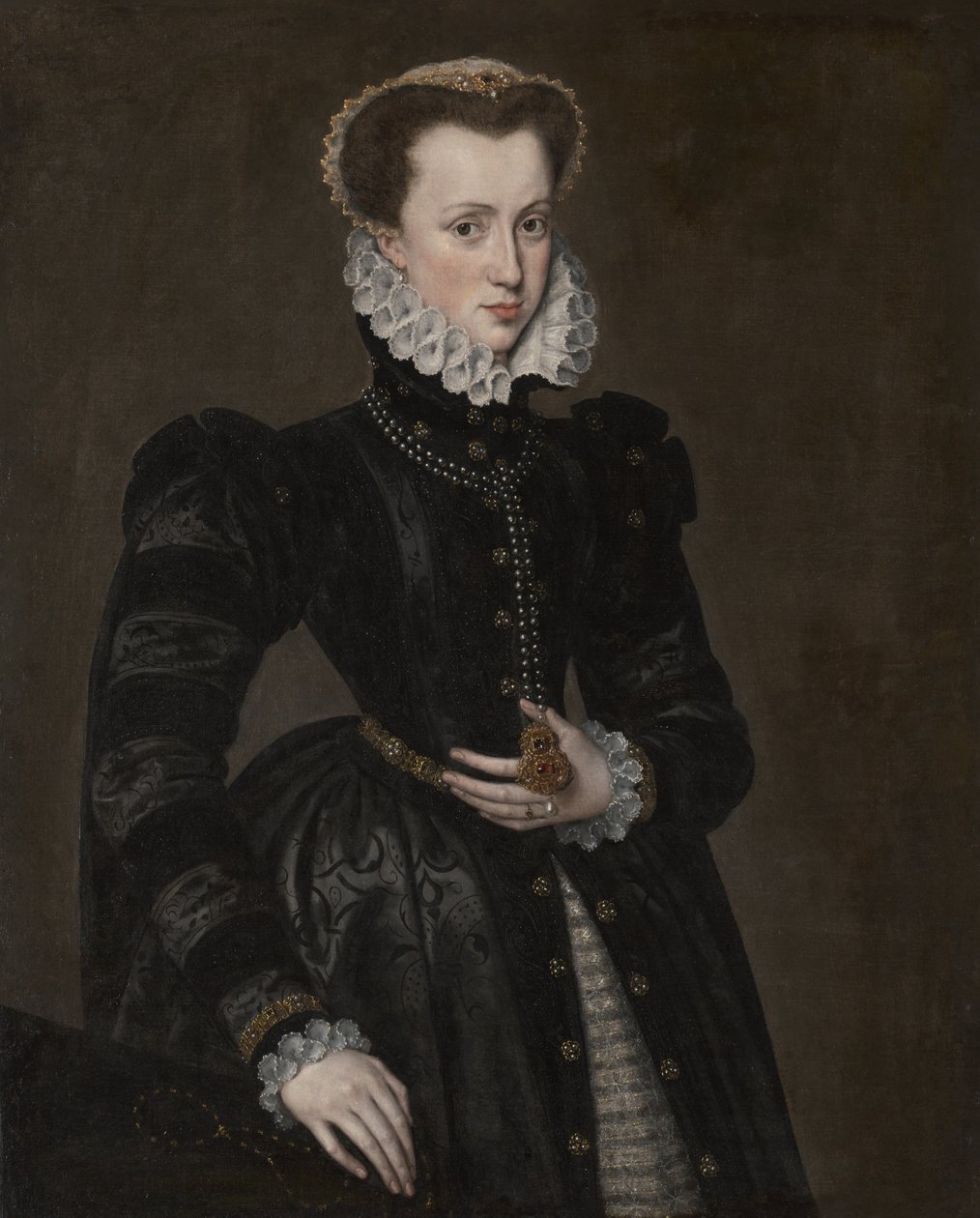 Portret van een Hofdame door Anthonis Mor