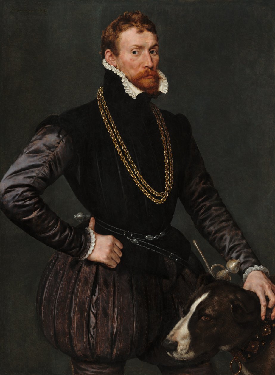 Portret van een heer door Anthonis van Dashorst (c.1519-1576/77) Mor
