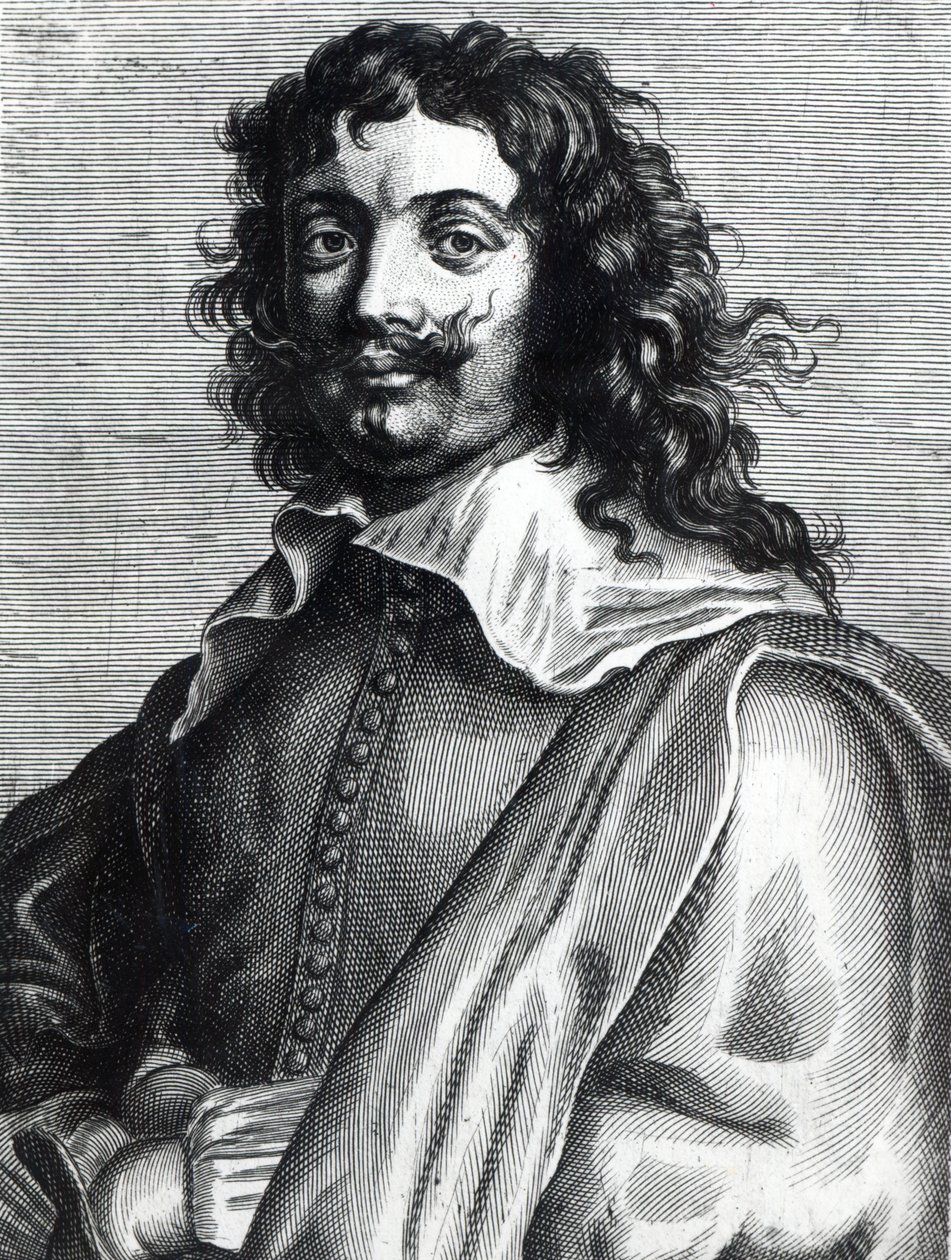Adriaen Brouwer, gegraveerd door Edme de Boulonois door Anthony van Dyck