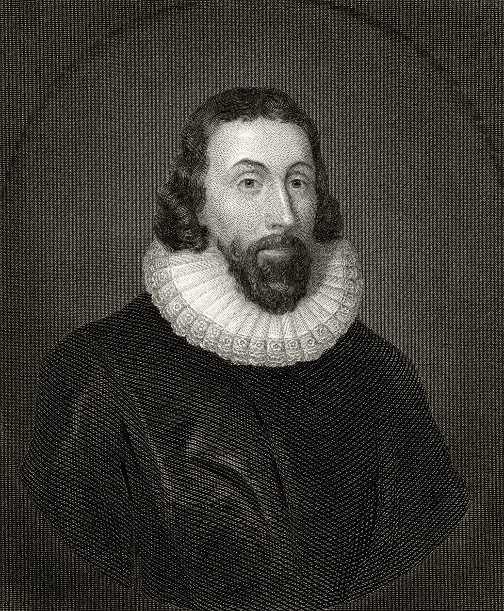 John Winthrop, gegraveerd door Charles William Sharpe (1818-99) door Anthony van Dyck