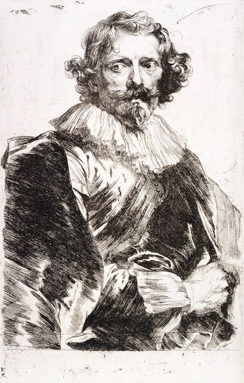 Portret van Lucas Vorsterman, ca. 1631 door Anthony van Dyck