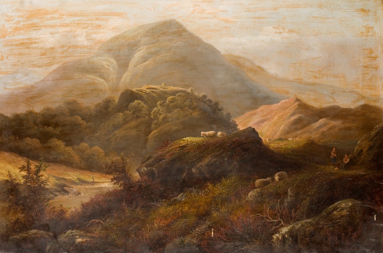 Landschap met schapen door Anthony Graham