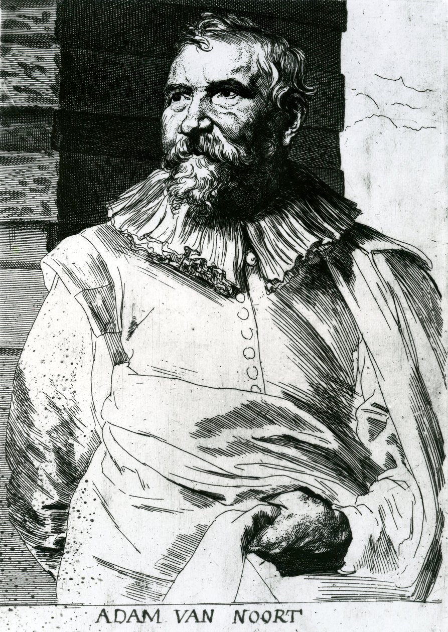 Adam Van Noort (15612-1641) door Anthony van Dyck