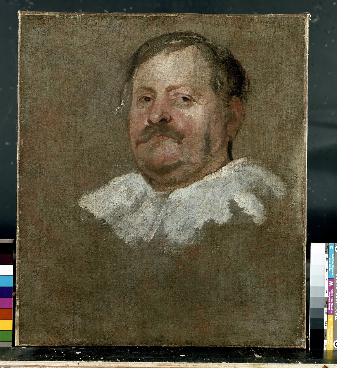 Portret van een man in een vallende kraag door Anthony van Dyck