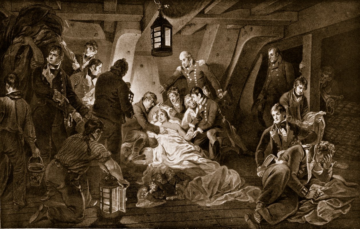 De dood van Nelson, 1805, illustratie uit 