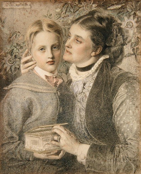 Mevrouw Tom Chappell en Zoon door Anthony Frederick Augustus Sandys