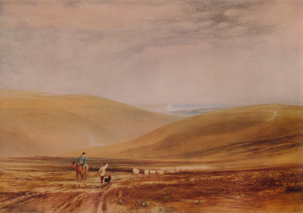 De Downs bij Beachy Head door Anthony Vandyke Copley Fielding