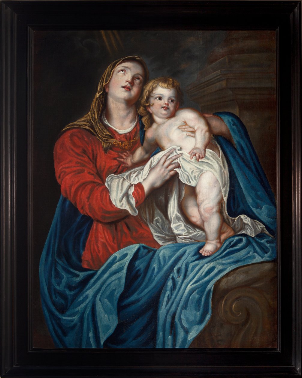 Anoniem. Maagd met het Kind. 18e eeuw (?). door Anthony van (after) Dyck